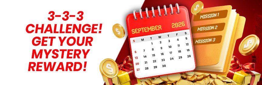 3-3-3 CHALLENGE! GET YOUR MYSTERY REWARD ON AS128 GRAND!