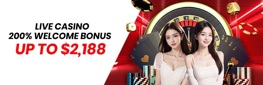 LIVE CASINO 200% WELCOME BONUS UP TO $2188 ON AS128 GRAND!